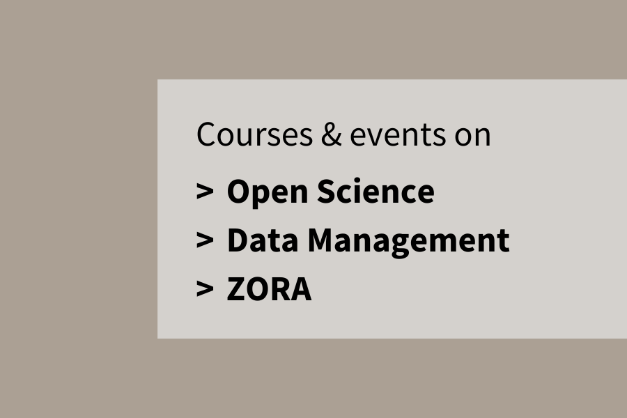 Link to Events of Open Science, Data Management and ZORA